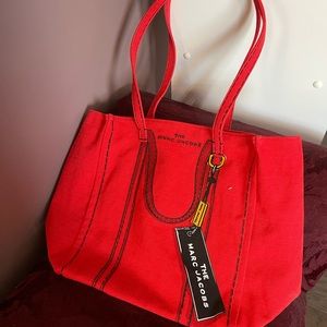 Red canvas Marc Jacobs bag